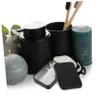 GANAZONO 2pcs Reusable Portable Floss Holder Case Compact Travel Toothpick Dispenser Small Matte Black Storage Box for Outdoor Hiking Camping Toiletry Containers view 4