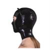 DILUEORJMFGK 100% Latex Customized Hood Cat - Style Head Mask Cat Ear Design Open Eyes Mouth Clubwearing Cosplay,black,Xxs view 4