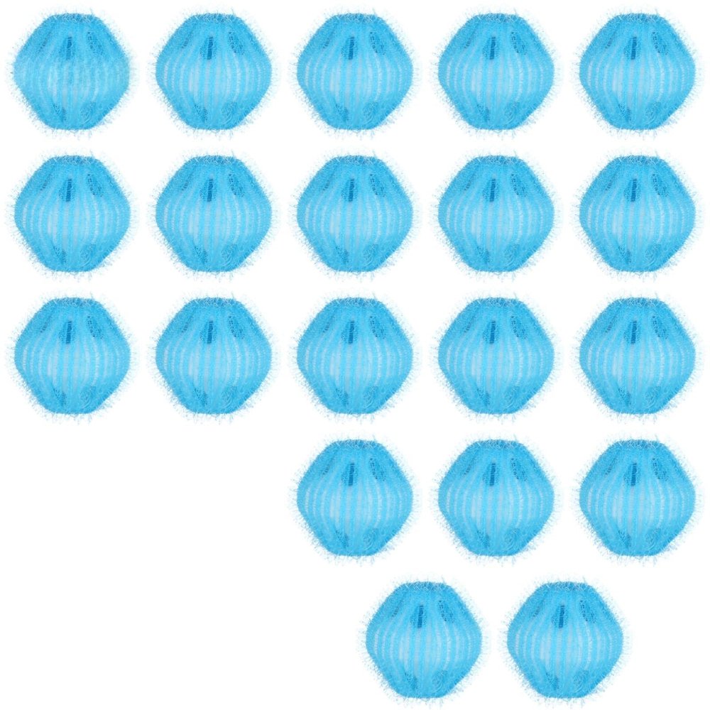 20-Pack Pet Hair Remover Laundry Balls, 1.6 Nylon Zappers for Washing, Sky Blue, Non-Tangle Design for Easy Hair and Dirt Removal