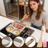 Non Stick Egg Frying Pan Divided Skillet Pot Heat-Resistant Handle Cooking view 2