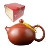 Yixing Clay Teapot 250ml, 8.5 oz, Red Chinese Style Kung Fu Teapot with Luxury Gift Box for Tea Lovers view 1