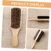 BELLIFFY Wooden Beard Comb 2pcs Medium Boar Bristle Beard Brushes Mens Styling Comb for Thick Hair Grooming Viking Mustache Brush Hair Straightener Tool view 3