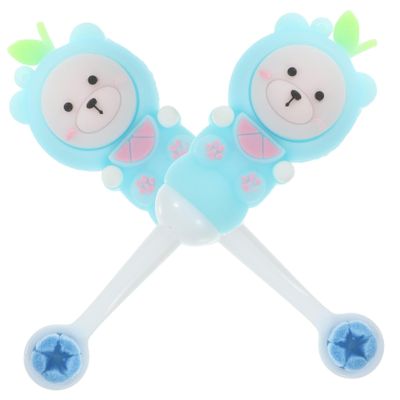 Hohopeti Children's Toothbrushes for Effective Cleaning 2pcs Silicone Extra Soft with Bear Shape Soft Bristles Suitable for Kids and Toddlers Aged 0-9, for Daily Oral Care