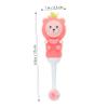 PERSELOSO 2pcs Manual Children Toothbrush Soft Silicone Bristles Cute Bear Shape Kids Mouth Toothbrush for Toddlers with Safe and Good Cleaning Effects in Pink view 2