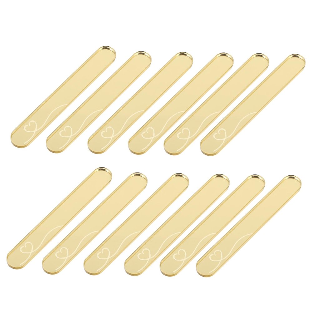 Ice Cream Stick 20pcs Acrylic Mirror Cake Pop Sticks for Boys and Girls