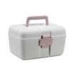 GPDNBIEU, First Aid Kit Plastic Storage Box Medicine Sewing Organizer Multipurpose With Removable Tray Kits(Pink) view 1