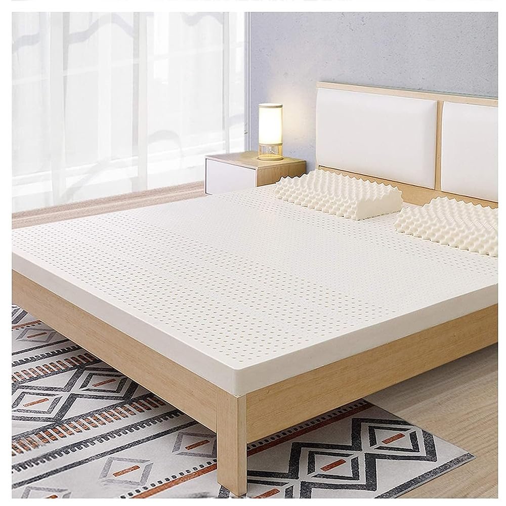 100% Natural Latex Mattress TopperLuxurious Comfort & SupportPressure Relief for Shoulders Hips Back & Knees3in Thick 150x200cm (59x79in)