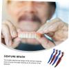 IWOWHERO 4pcs Double-Sided Denture Cleaning Brushes for False Teeth Care Nylon Bristles with Compact Lightweight Design Travel-Friendly Oral Care Supply for Elderly Denture Maintenance view 2