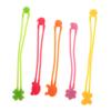 HOODANCOS Pack of 5 Large Stretchy Silicone Bands for Bento Box and Book, Flexible Elastic Bands for Hotel and School Organisation