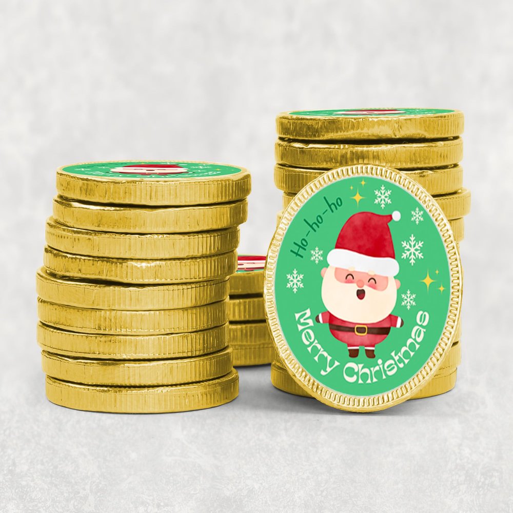 Christmas Chocolate Coins & Sticker Party Favors Kids Party Bag Fillers Festive Holiday Treats Santa gifts Stocking fillers - Coin 20