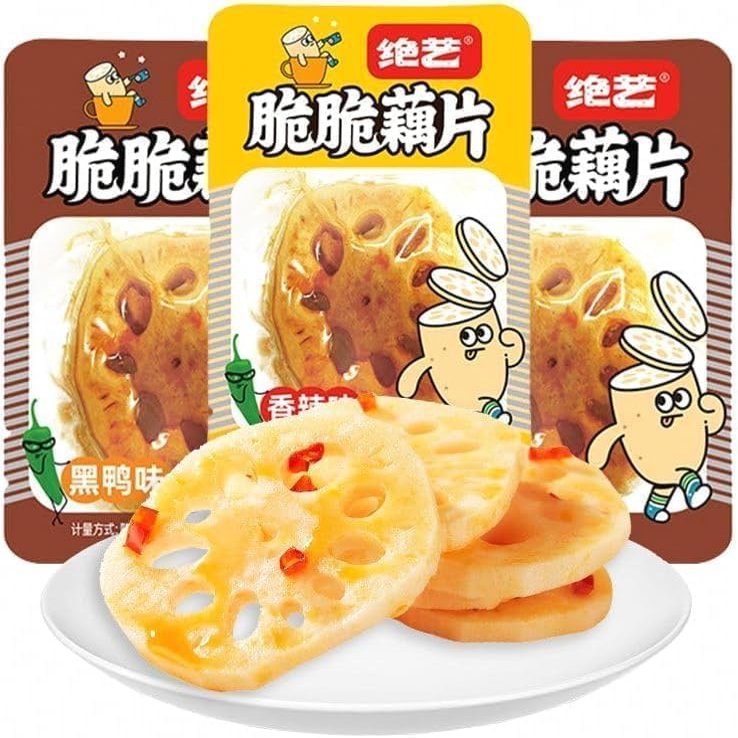 Instant Vegetables Snacks & Side Dishes, Spicy Crispy Lotus Root Slices, Pickled Vegetables, Spicys Strips Snacks, Chinese Snack Gifts, Seasoned Dishes (Mixed Flavors,40 Bags)