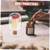 Toyvian Glass Match Storage Jar Decorative Holder with Wood Stopper view 4