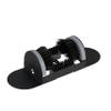 Relaxdays shoe scraper with all-round brushes, outdoor doormat, robust bristles, floor mounting, black/grey view 1