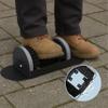 Relaxdays shoe scraper with all-round brushes, outdoor doormat, robust bristles, floor mounting, black/grey view 2
