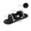 Relaxdays shoe scraper with all-round brushes, outdoor doormat, robust bristles, floor mounting, black/grey view 4