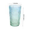 SECFOU Water Cup Drinking Glass with Glacier Gradient Pattern Blue Glass Creative Easy to Clean Suitable for Juice for Parties and Birthdays view 2