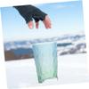SECFOU Water Cup Drinking Glass with Glacier Gradient Pattern Blue Glass Creative Easy to Clean Suitable for Juice for Parties and Birthdays view 4