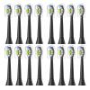 4/8/12/16pcs Replacement Toothbrush Heads Compatible with Philips Replacement Electric Brush Head 4100 6500 6100 7500 5300 1100(16pcs Black)