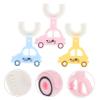 VILLFUL 3pcs U-Shaped Toothbrush Soft Silicone Manual Tooth Cleaning Brush for Boys Gum Massage Function Portable Lightweight Design view 4