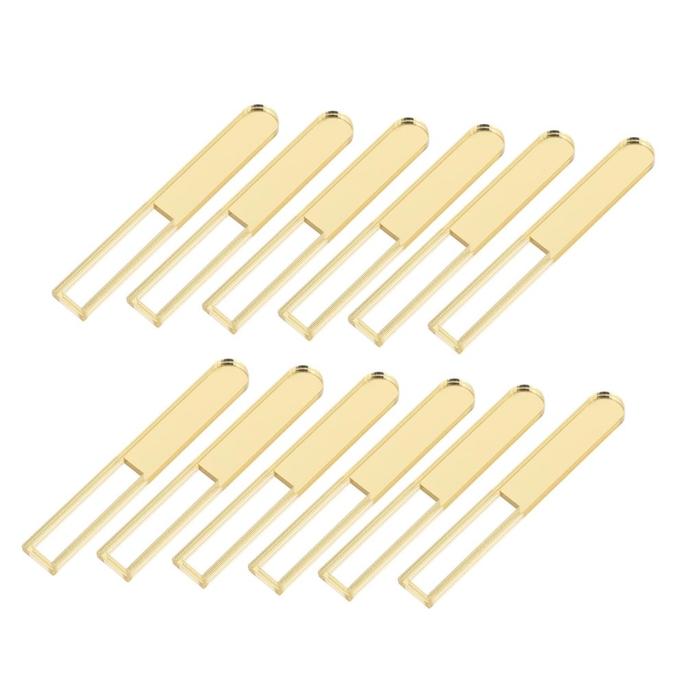 GARVALON Ice Cream Stick 20pcs Acrylic DIY Ice Pop Sticks Reusable Golden for Boys and Girls Birthday Craft Baking Decor