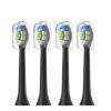 4Pcs 10Pcs Replacement Brush Heads,Compatible for Philips HX6064 HX6930 HX6730 Sonic Electric Toothbrush Vacuum(4PCS-W2-black)