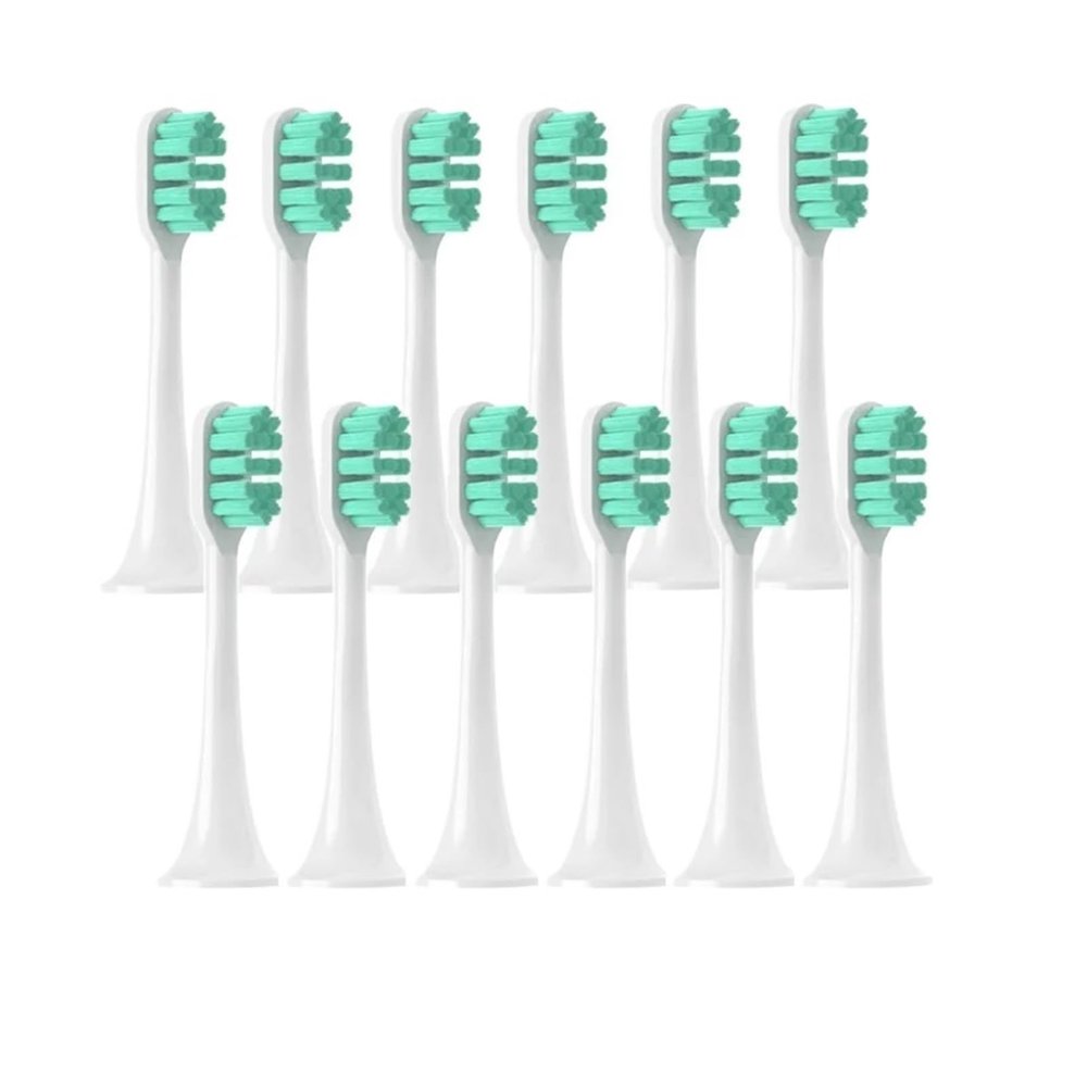 12PCS Replacement Brush Heads,Compatible for XIAOMI MIJIA T300/T500/T700 Sonic Electric Toothbrush Soft Bristle Caps(12Green)
