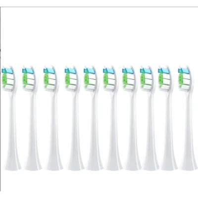 10PCS Brush Heads,Compatible for Philips H X3/6/8/9 Series Electric Toothbrush Vacuum Sealed Packaged Replacement Toothbrushes Heads(10PCS-W2-white)