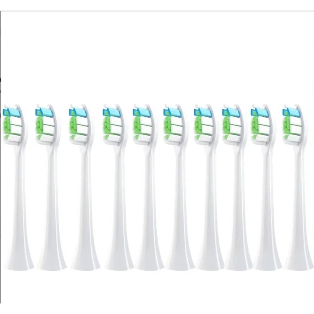 10PCS Brush Heads,Compatible for Philips H X3/6/8/9 Series Electric Toothbrush Vacuum Sealed Packaged Replacement Toothbrushes Heads(10PCS-W2-white)