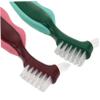 BELLIFFY 2pcs Denture Brush for False Teeth Cleaning with Dualhead Design, Hard Bristle Nylon Brushes, Lightweight Nonslip Ergonomic Handle, for Elderly Daily Home Use view 3