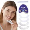 2 Pairs False Teeth, Clip in Veneers Teeth for Men and Women, Temporary Cosmetic Fake Teeth Snap on Teeth Veneer, Confident Smile Silicone Dentures for Cover Bad Teeth view 1