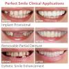 2 Pairs False Teeth, Clip in Veneers Teeth for Men and Women, Temporary Cosmetic Fake Teeth Snap on Teeth Veneer, Confident Smile Silicone Dentures for Cover Bad Teeth view 3