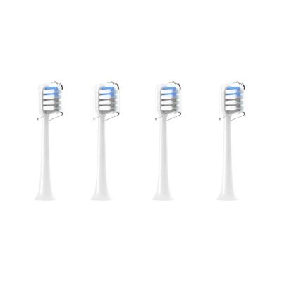 4PCS Replacement Brush Heads,Compatible for Xiaomi Mijia T200 Electric Toothbrush Head Soft Bristle(Grey)