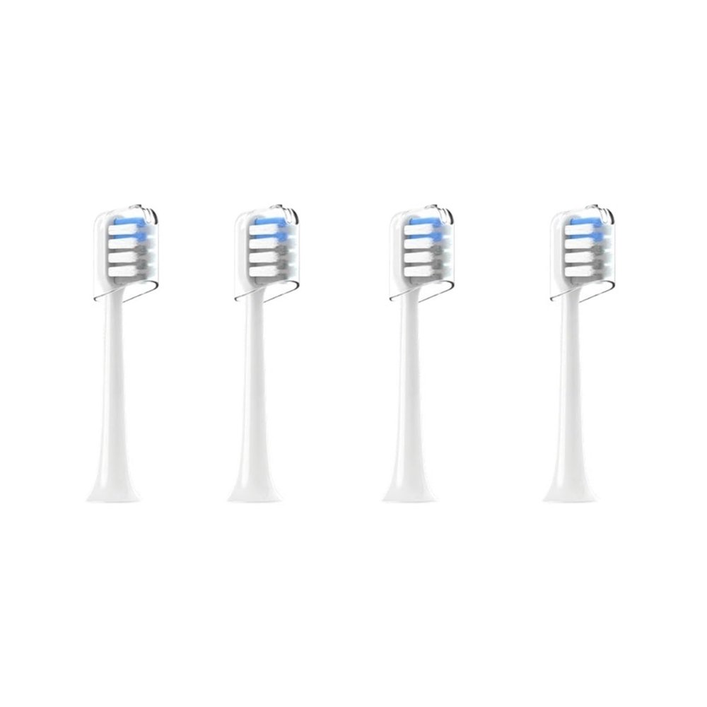4PCS Replacement Brush Heads,Compatible for Xiaomi Mijia T200 Electric Toothbrush Head Soft Bristle(Grey)