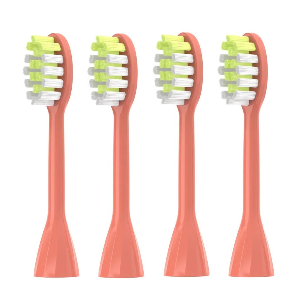 4Pack Replacement Toothbrush Heads Compatible for Ph One Soni Care Electric Toothbrush Head HY1100 HY1200 BH1022(Miami Coral)