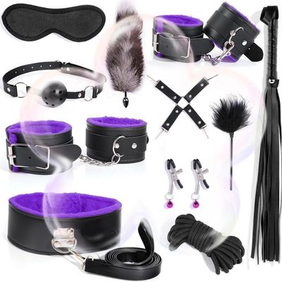 11 Piece Soft Leather Outdoor Training Adjustable Portable Set, Enhancing Combat Effectiveness, Special Wearable Set For Couples - D2(Purple)