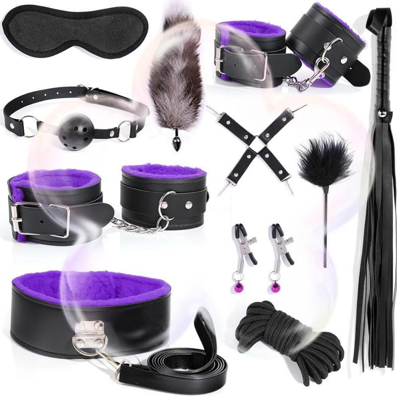 11 Piece Soft Leather Outdoor Training Adjustable Portable Set, Enhancing Combat Effectiveness, Special Wearable Set For Couples - D2(Purple)