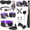 11 Piece Soft Leather Outdoor Training Adjustable Portable Set, Enhancing Combat Effectiveness, Special Wearable Set For Couples - D2(Purple) view 1
