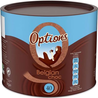 Options Belgian Hot Chocolate, 1KG Bulk Pack