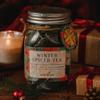 Charbrew Christmas Floral Winter Spiced Tea - 16 Fine Mesh Pyramid Teabags with String & Tag in Reusable Glass Mason Jar | Premium Black Tea Blend with Cinnamon, Orange & Ginger view 2