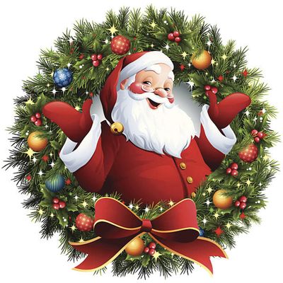 Merry Christmas Cake Topper Edible Round Image Available in 5 Inch & 7.5 Inch Christmas Decorations (5 Inch, Wafer Pape)