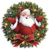 Merry Christmas Cake Topper Edible Round Image Available in 5 Inch & 7.5 Inch Christmas Decorations (5 Inch, Wafer Pape) view 1