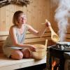 Rukjmqi Sauna Bucket, Sauna Wellness Accessories - Dense Wood Shower Accessories 4L Capacity Bath Utensils for Home Garden Outdoor Steam Room Bathroom House Hotel House view 2