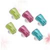 Beatifufu 6Pcs Plastic Toothbrush Covers with Suction Cup Design for Space Saving and Protection, for Toilet and Home Use, Toothbrush Head Caps to Keep Brushes Clean and Organised view 2