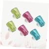 Beatifufu 6Pcs Plastic Toothbrush Covers with Suction Cup Design for Space Saving and Protection, for Toilet and Home Use, Toothbrush Head Caps to Keep Brushes Clean and Organised view 3