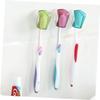 Beatifufu 6Pcs Plastic Toothbrush Covers with Suction Cup Design for Space Saving and Protection, for Toilet and Home Use, Toothbrush Head Caps to Keep Brushes Clean and Organised view 4
