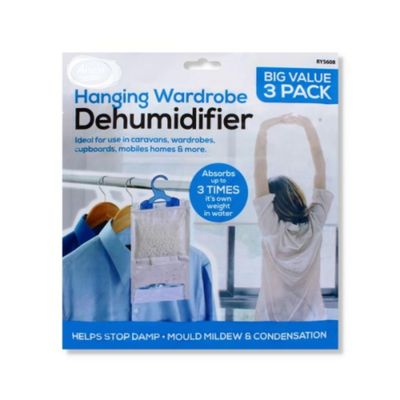 Lettuce Eat Wardrobe Dehumidifier Hanging Bags Pack of 12 Moisture Absorbers, Trap, Condensation, Dehumidifiers for Damp, Mould, Bedroom, Caravan, Bathroom, Basement, Office 180g Each