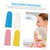 Anneome 4pcs Silicone Finger Toothbrush for Toddlers and Babies Fits Adult Fingers Soft Bristles Removes Tooth Stains for Travel and Baby Bag Oral Care Random Color view 3