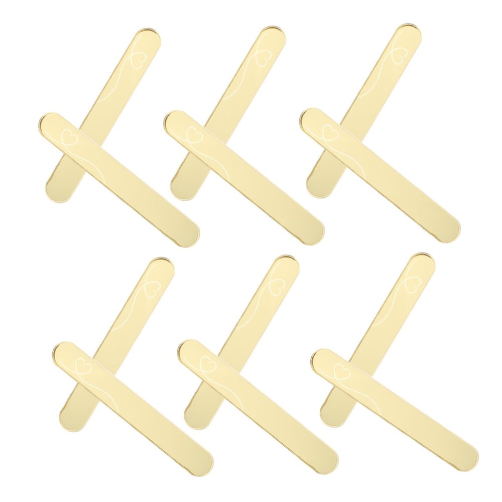 20pcs DIY Ice Pop Sticks Acrylic Mirror Craft Sticks