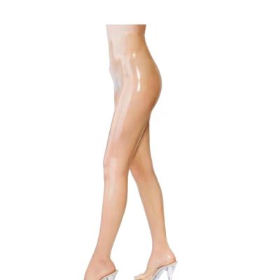 ZQIAOYUUPHOWF Transparent 100% Latex Pants Tights Legging Pantyhose 0.4mm Rubber Unisex,Men Transparent,L