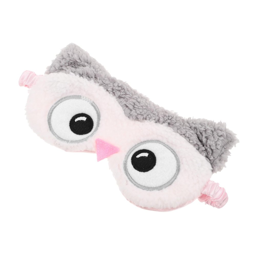 TOPPERFUN Soft and Skinfriendly Owl-Shaped Sleep Eye Mask Blackout Breathable Cloth Material Portable Sleep Mask for Travel and Relaxation Use